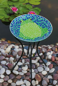 decorative bird bath